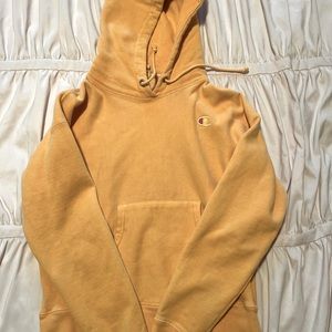 Vintage Champion Washed Orange Hoodie Sweatshirt from Urban Outfitters